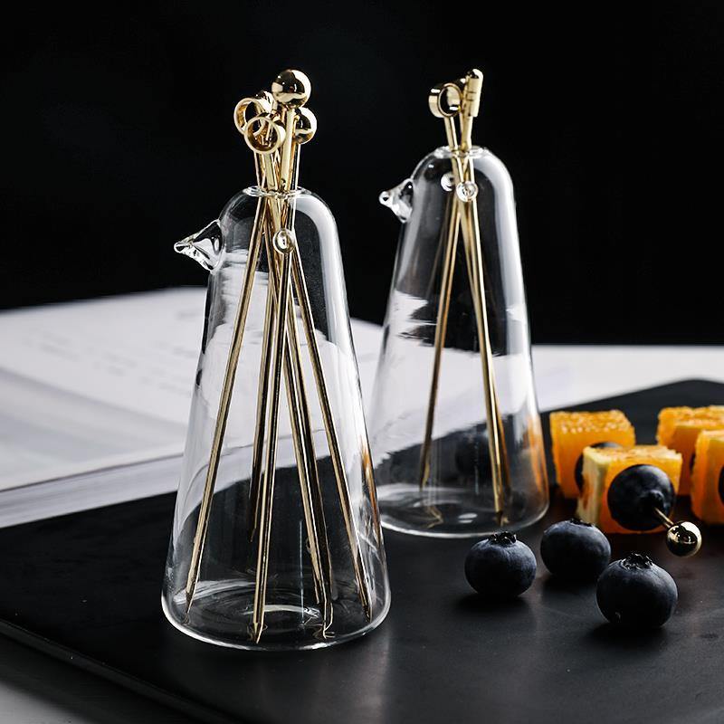 Elegant Stainless Steel Fruit Fork Jar - Image 4