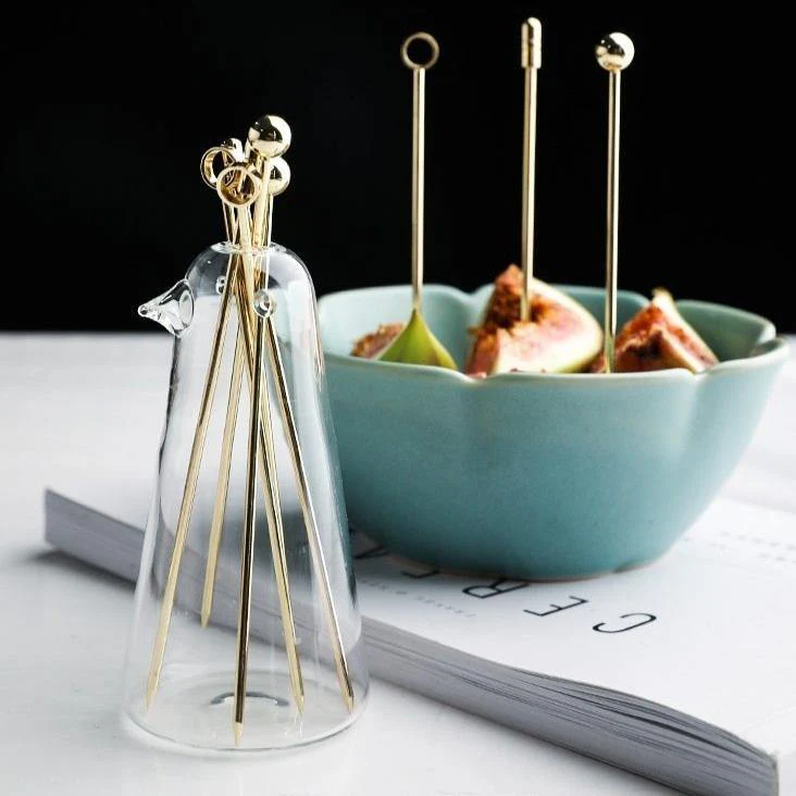 Elegant Stainless Steel Fruit Fork Jar - Image 5