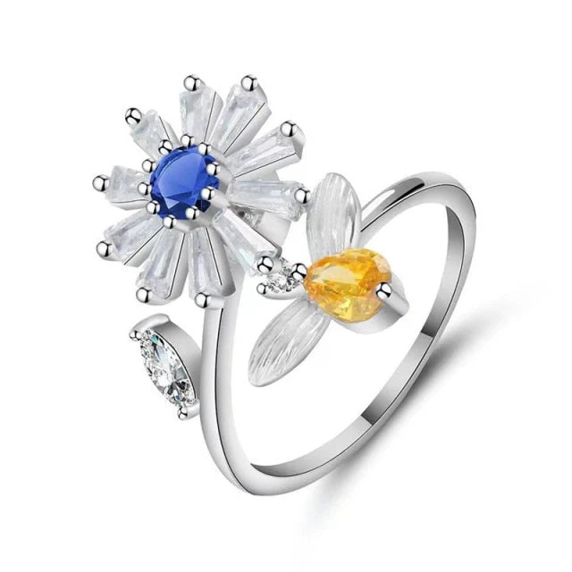 Elegant Sunflower Sunshine Rotating Ring - Image 13