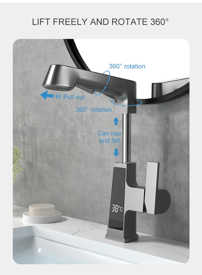 Elegant Temperature Display Smart Faucet - Image 9