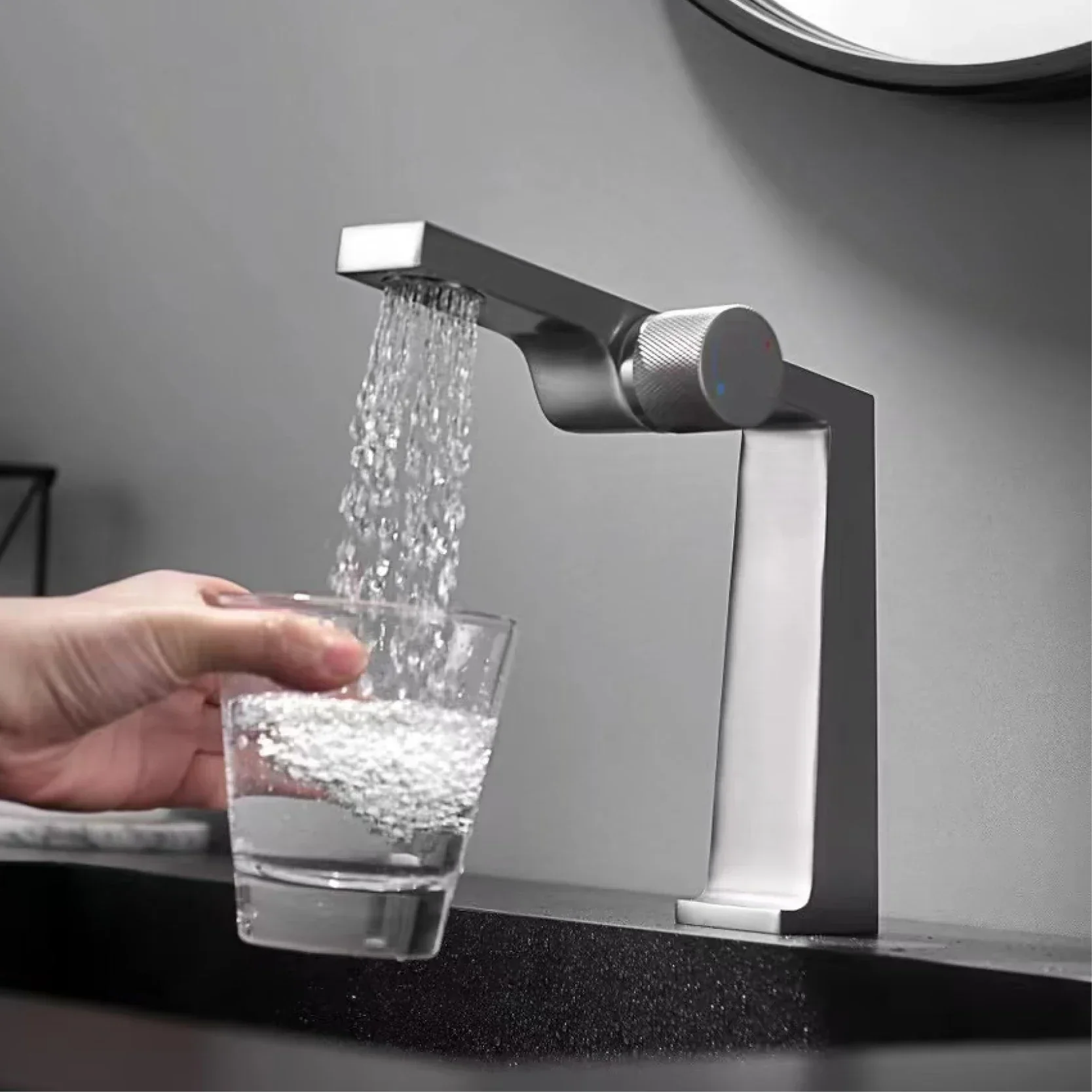 Elegant Touch Single Dual Control Bathroom Faucet - Image 3