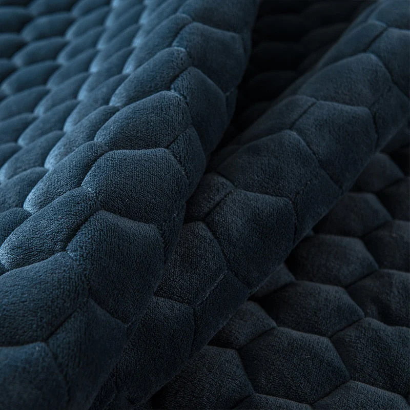 Elegant Velvet Thick Mattress Cover - Image 2