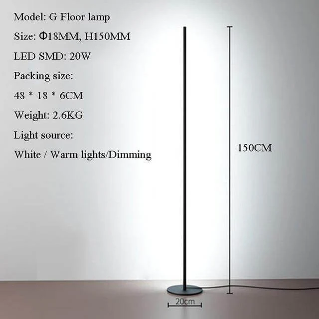 Elegant Vertical Atmospheric Floor Lamp - Image 11