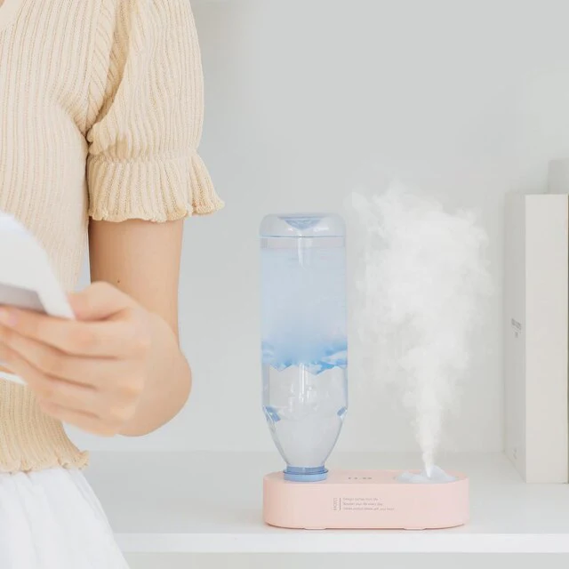 Elegant Water Bottle Humidifier Night Lamp - Image 2