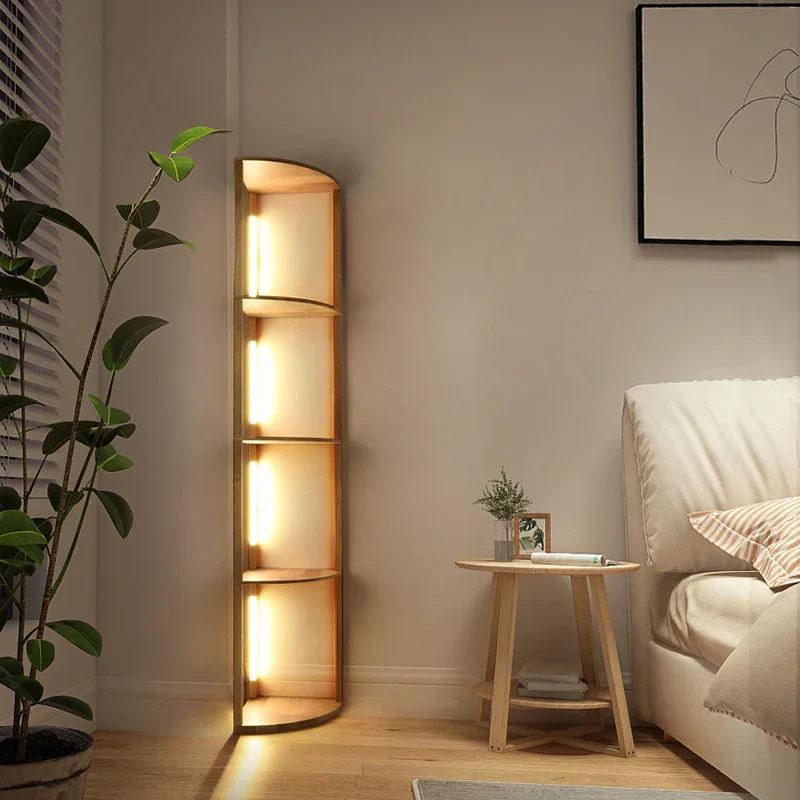 Elegant Wooden LED Light Nordic Shelf - Image 3