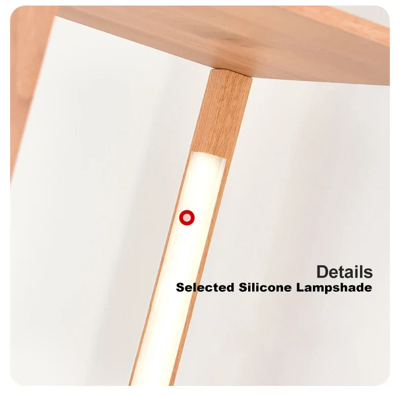Elegant Wooden LED Light Nordic Shelf - Image 8