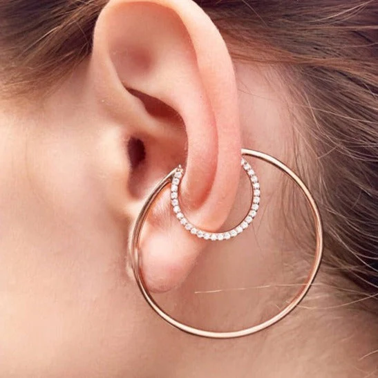 Elegant Zircon Crystal Clip-On Earrings - Image 3