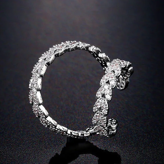 Elegant Zircon Crystal Clip-On Earrings - Image 7