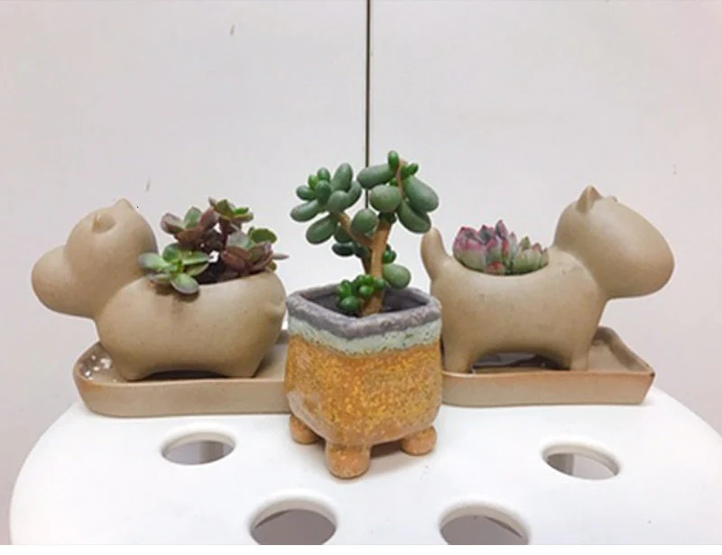 Elephant Minimal Ceramic Flower Pot - Image 4