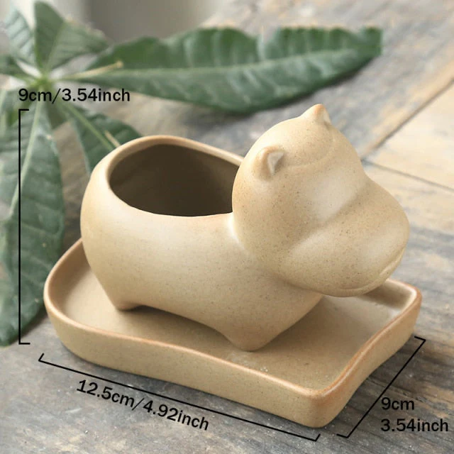 Elephant Minimal Ceramic Flower Pot - Image 7