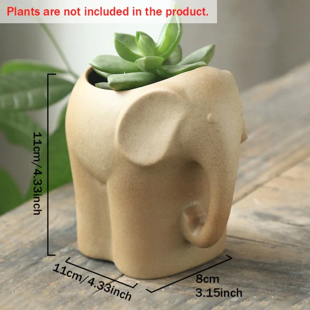 Elephant Minimal Ceramic Flower Pot - Image 9