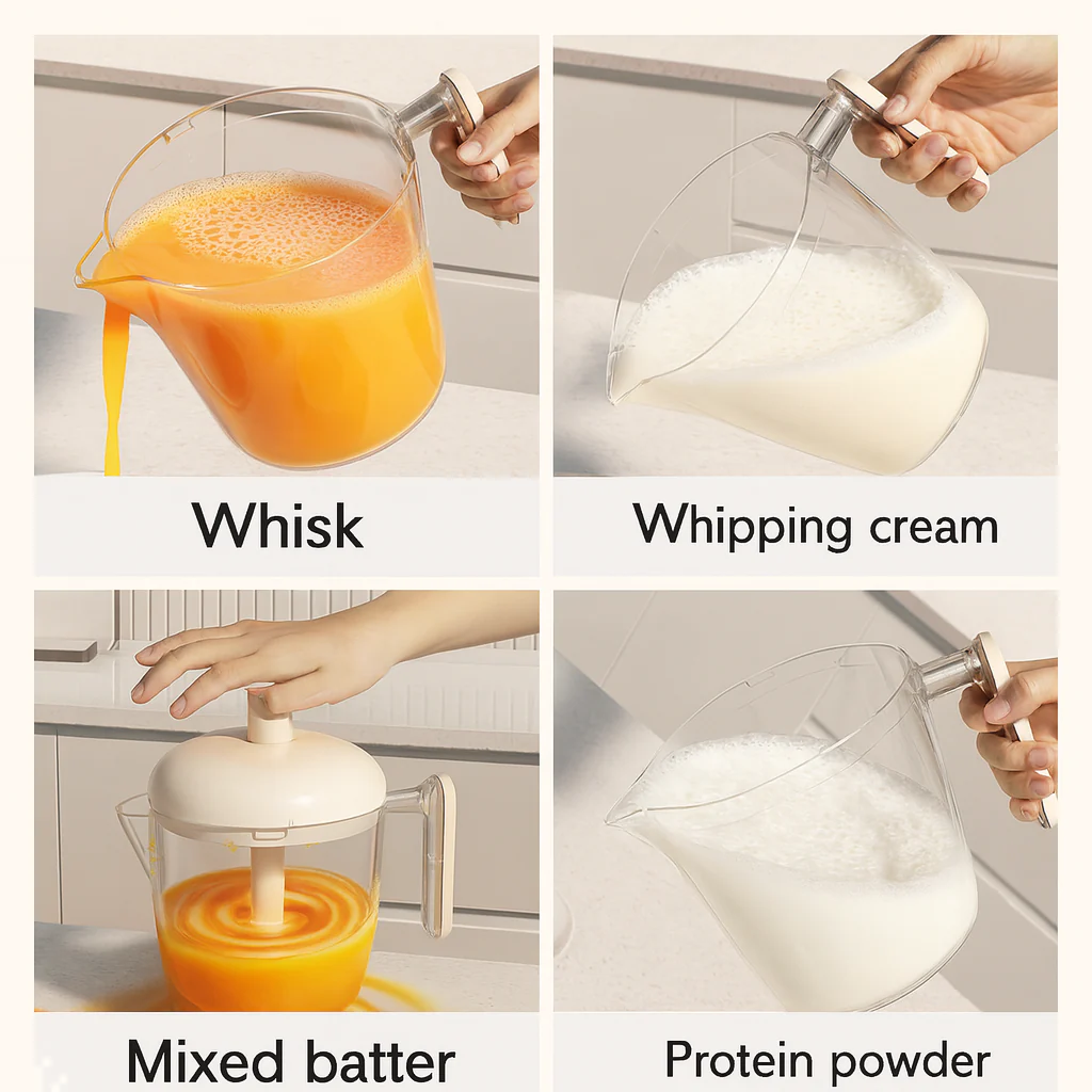 Ergonomic Multi-Blade Manual Egg Mixer - Image 4
