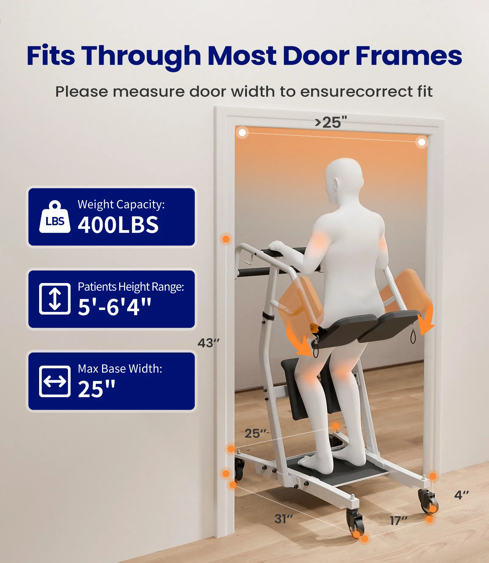 Ergonomic Patient Lift Assist Transfer Wheelchair - Image 6