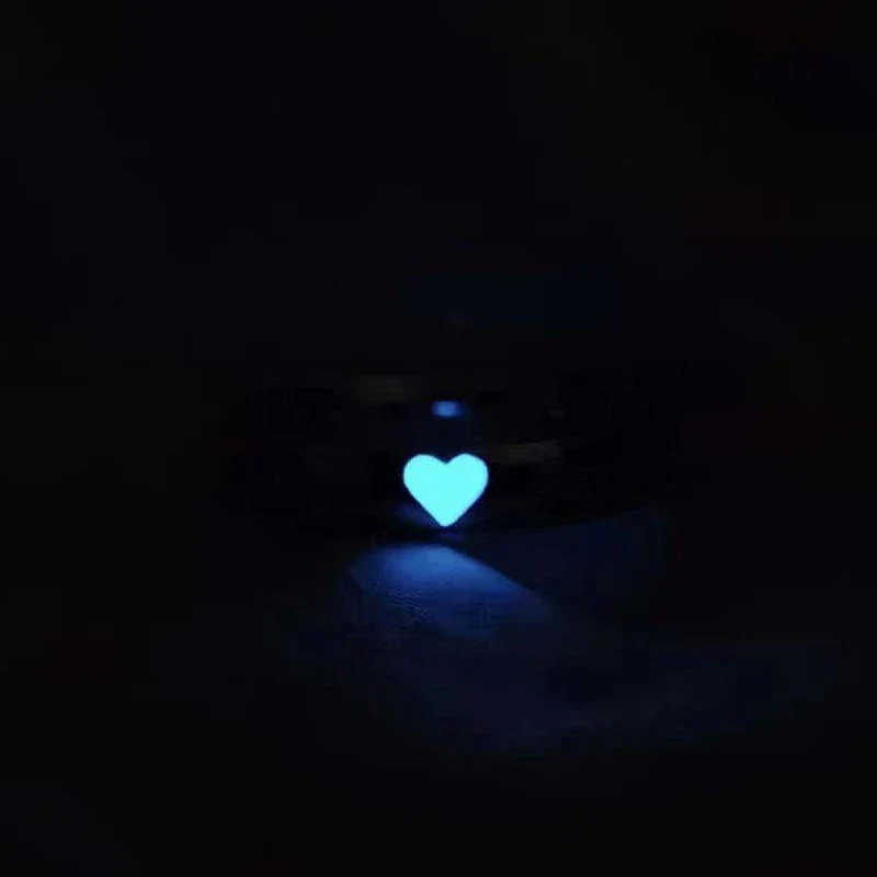 Eternal Love Luminous Heart Couple Gift Ring - Image 11