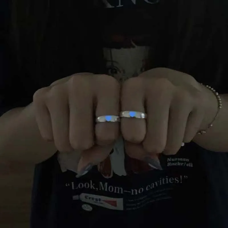 Eternal Love Luminous Heart Couple Gift Ring - Image 5