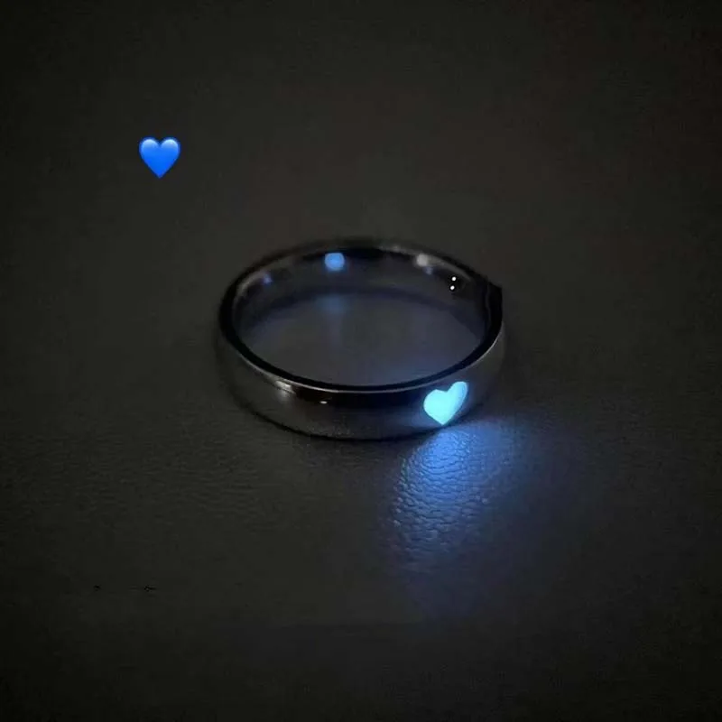 Eternal Love Luminous Heart Couple Gift Ring - Image 6