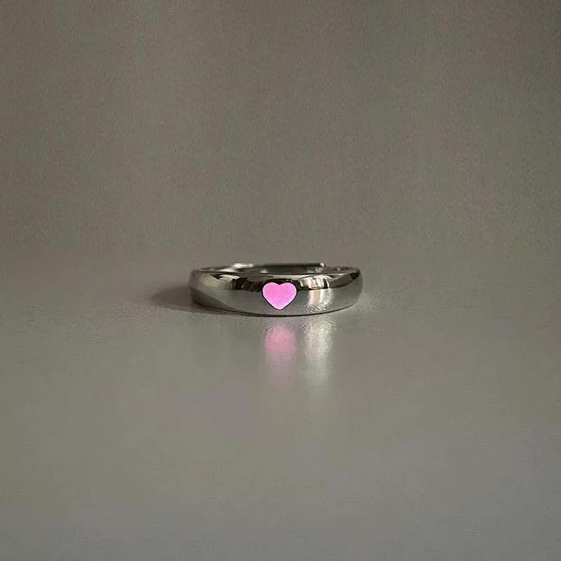 Eternal Love Luminous Heart Couple Gift Ring - Image 9