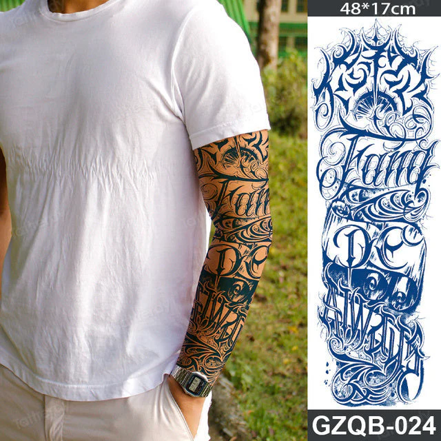 Ethnic Long Sleeve Semi-Permanent Temporary Tattoo - Image 11