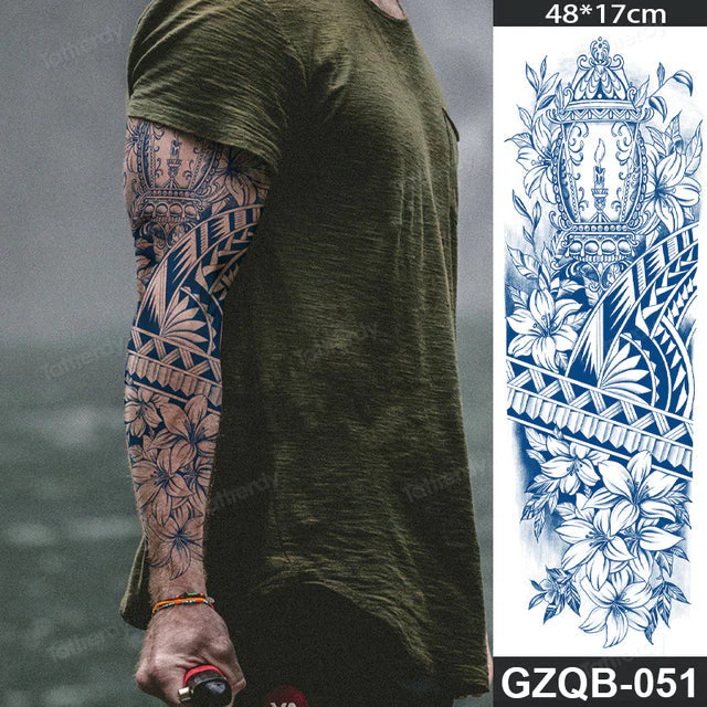 Ethnic Long Sleeve Semi-Permanent Temporary Tattoo - Image 7