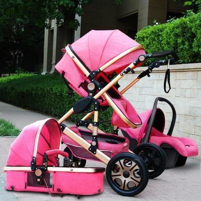 European 3 in 1 Baby Strollers with baby basket and carriage - Image 10
