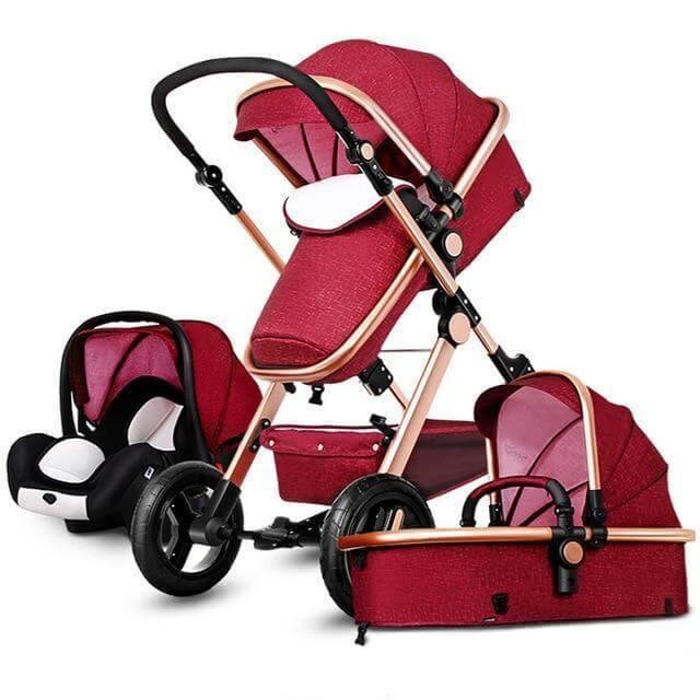 European 3 in 1 Baby Strollers with baby basket and carriage - Image 11