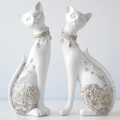 European Cute Resin Cat Figurines - Image 5