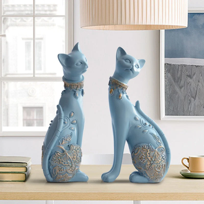European Cute Resin Cat Figurines - Image 8