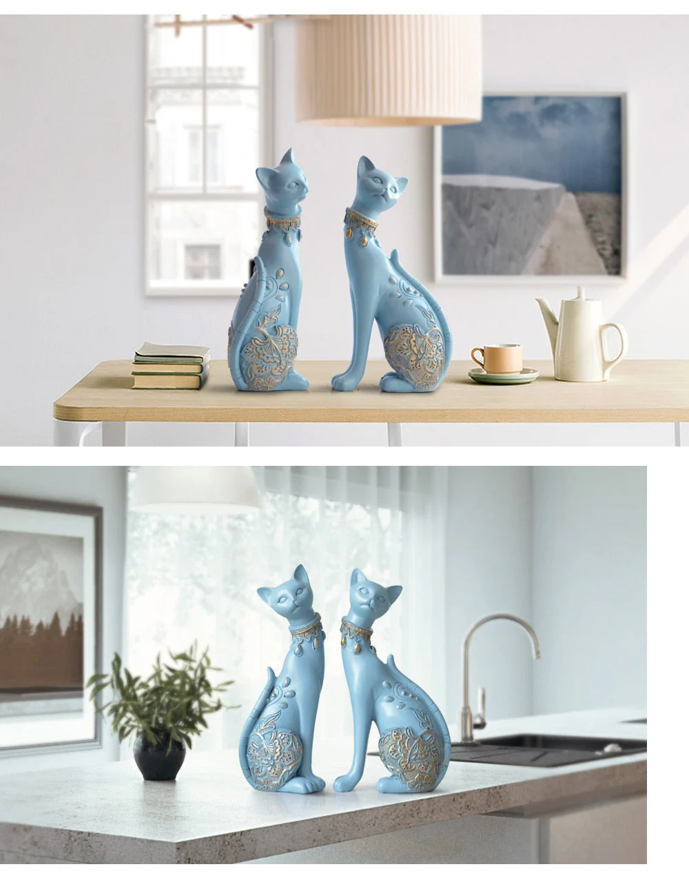 European Cute Resin Cat Figurines - Image 9