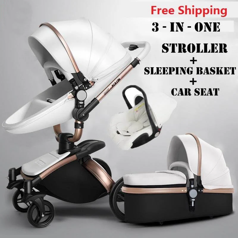 European Luxury Baby Stroller 2 and 3 pcs - Image 12