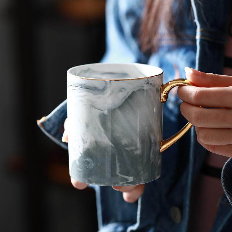 European Marble Porcelain Mug - Image 8