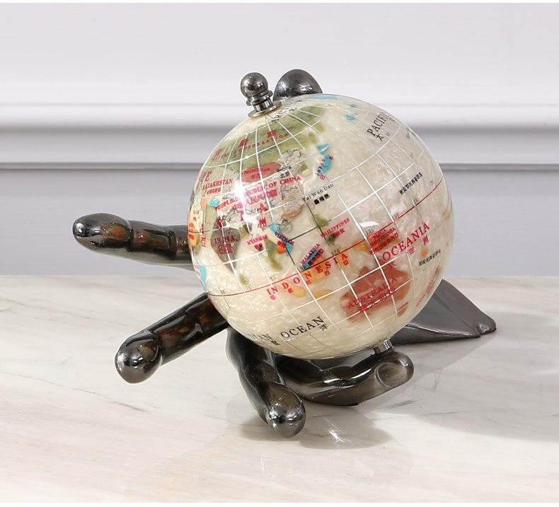European Modern Century Model Globe with Hand - Image 4
