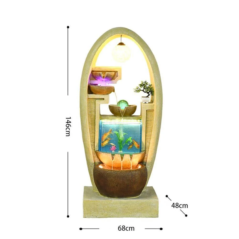 European Style Creative Fish Tank Decoration with Led Chandelier - Image 2