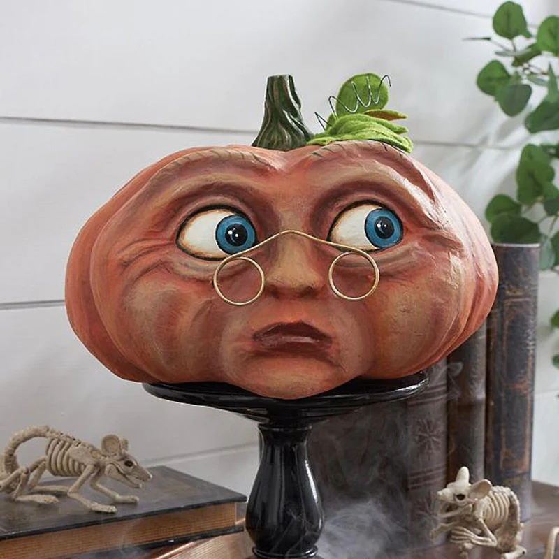 Expressive Pumpkin Faces Halloween Decoration - Image 4