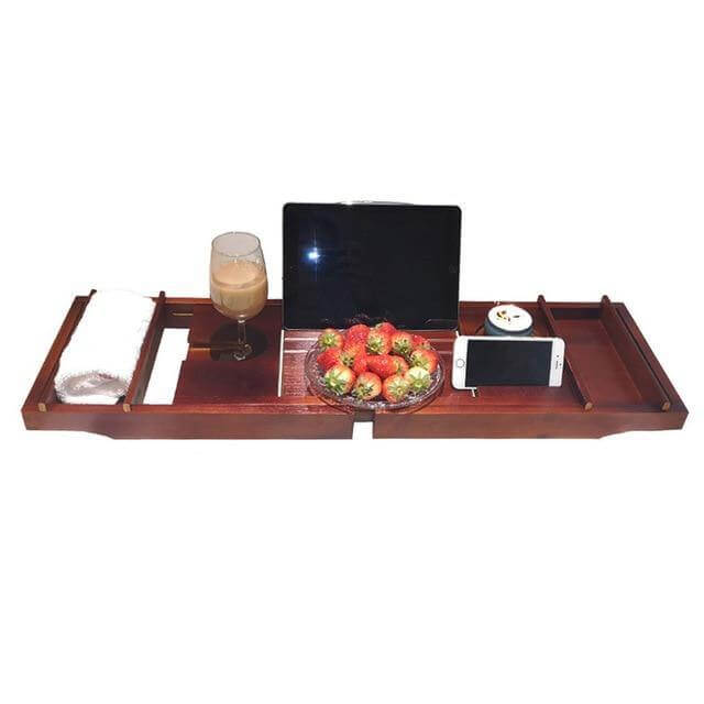 Extendable Bathtub Non-Slip Food Drink Tray - Image 4
