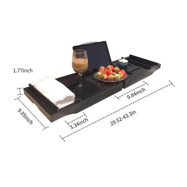 Extendable Bathtub Non-Slip Food Drink Tray - Image 5