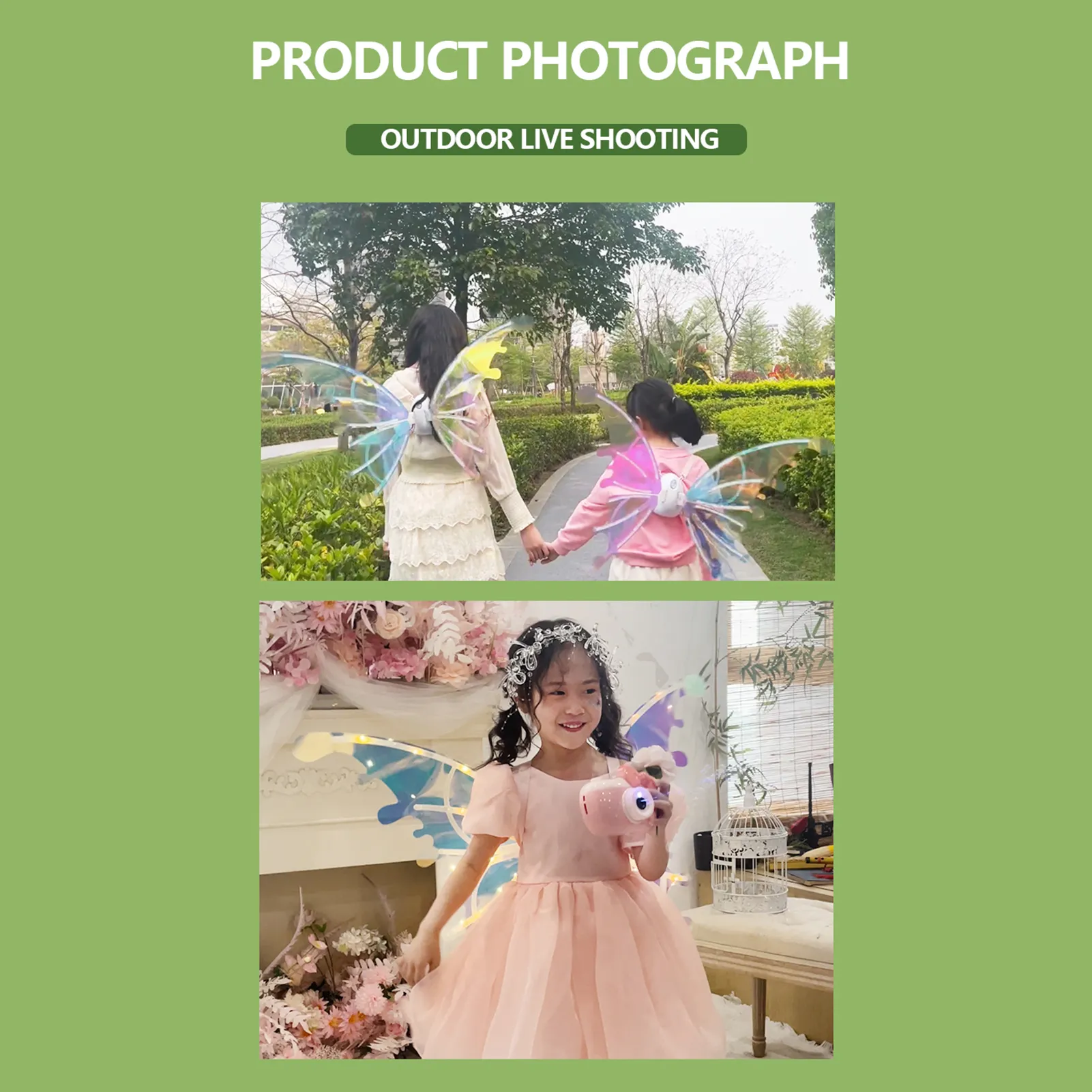 Fairy Wings Kids Costume - Image 3