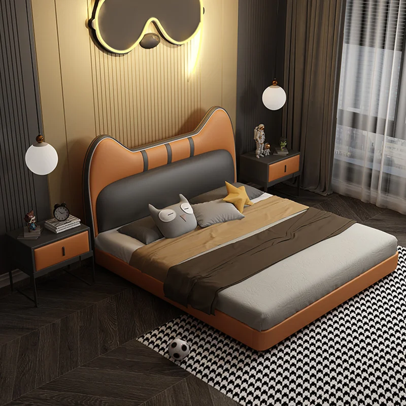Fancy Cat Leather Modern Kids Bed - Image 2