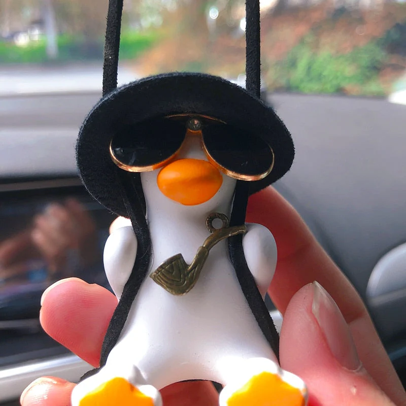 Fancy Duck Car Front Mirror Decor - Image 2