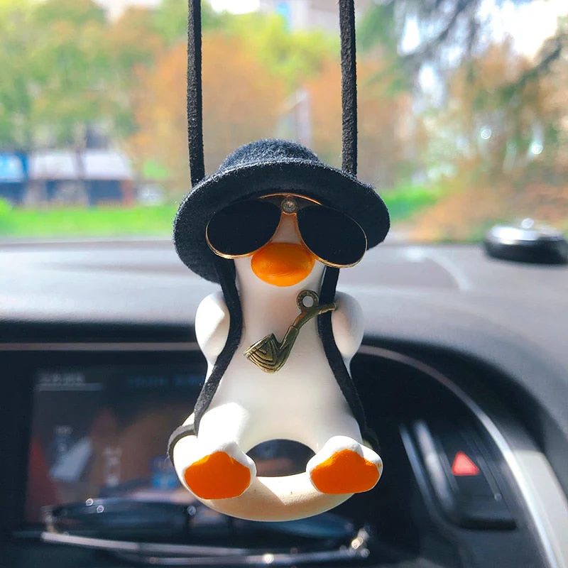 Fancy Duck Car Front Mirror Decor - Image 3