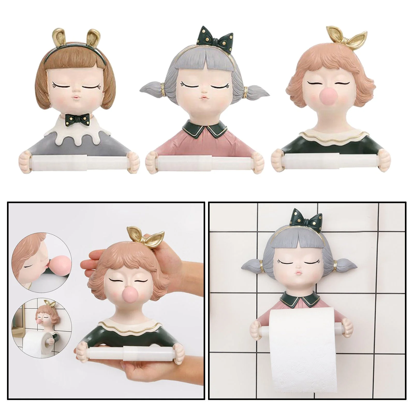 Fancy Girl Toilet Paper Roll Holder - Image 3