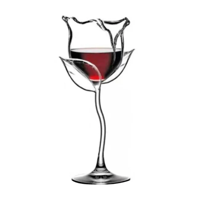 Fancy Rose Wine Glass - Image 3