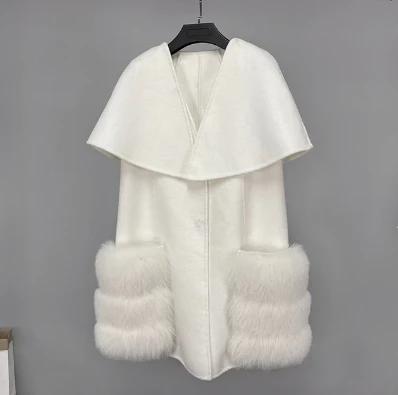 Faux Fur Sleeve Winter Sweater - Image 4