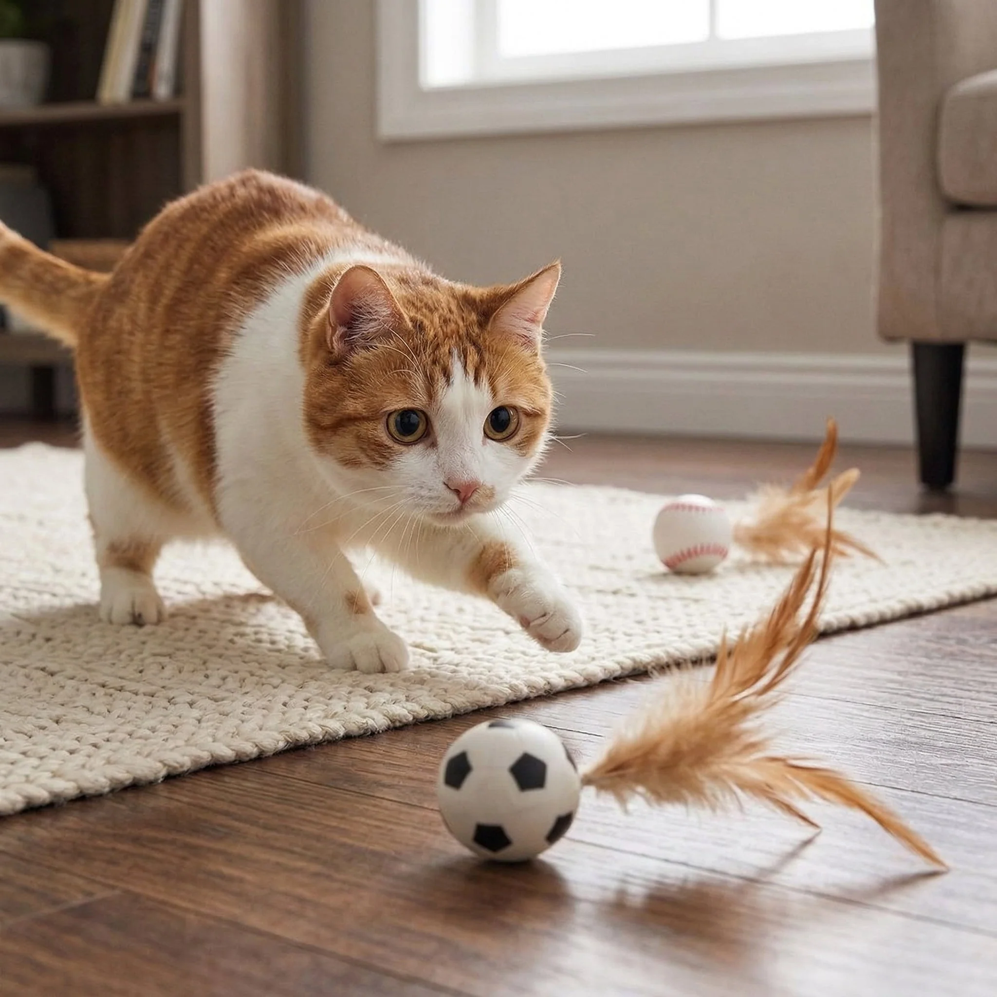 Feather Ball Cat Teaser Interactive Toy - Image 3