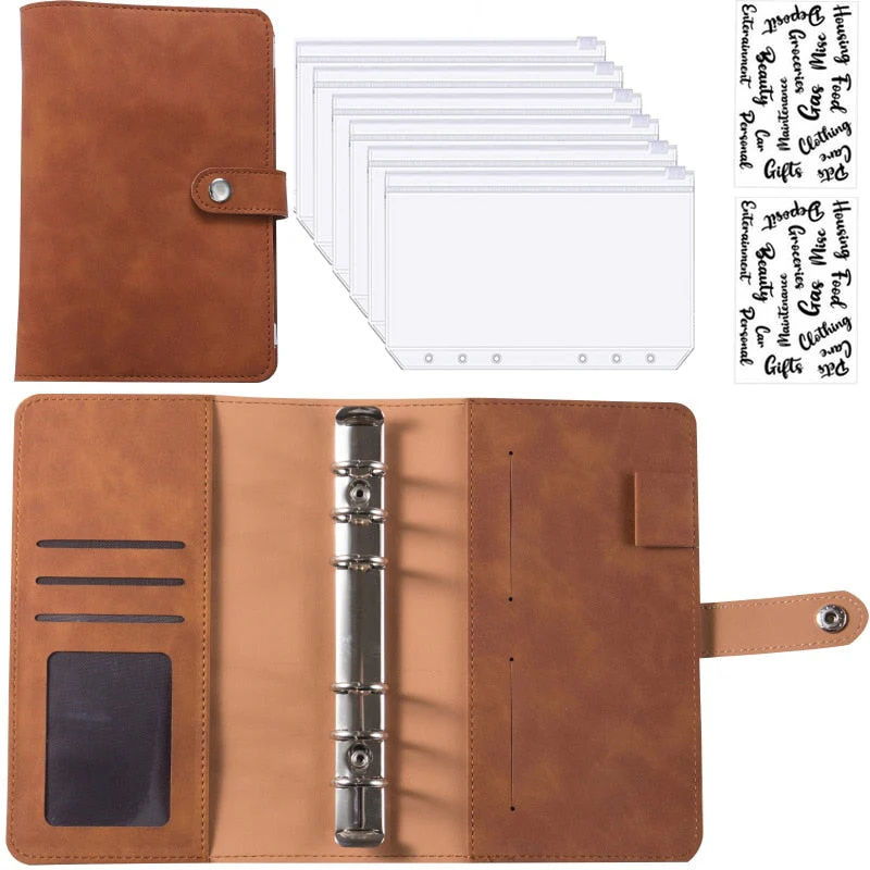 Financial Planner Leather Multi Pocket Bill Organizer Notebook - Image 10