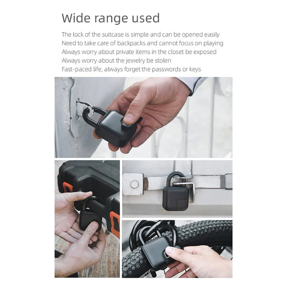 Fingerprint Auto USB Rechargeable Lock - Image 5
