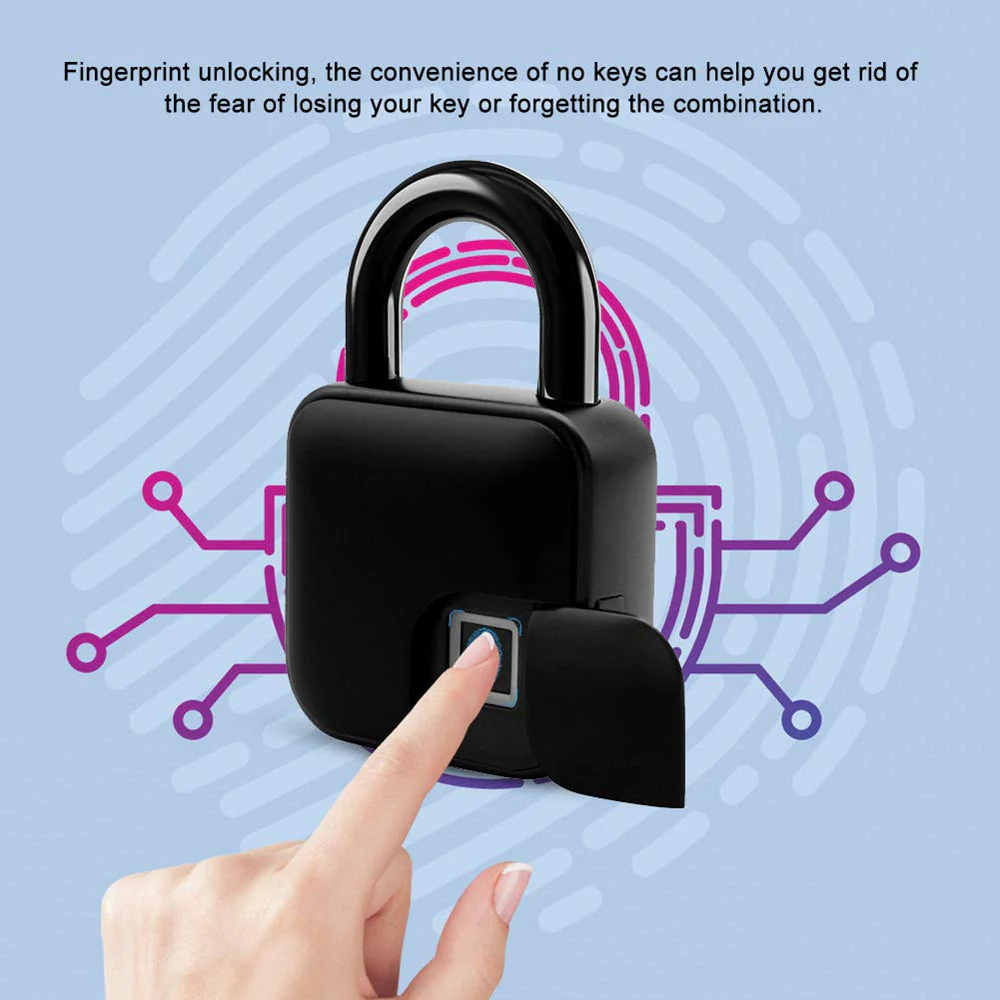 Fingerprint Auto USB Rechargeable Lock - Image 6