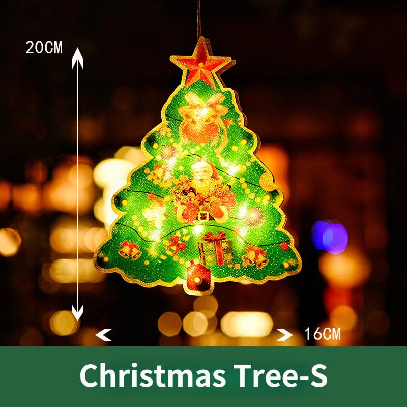 Flashing Christmas Decor Window Hanging Lights - Image 10