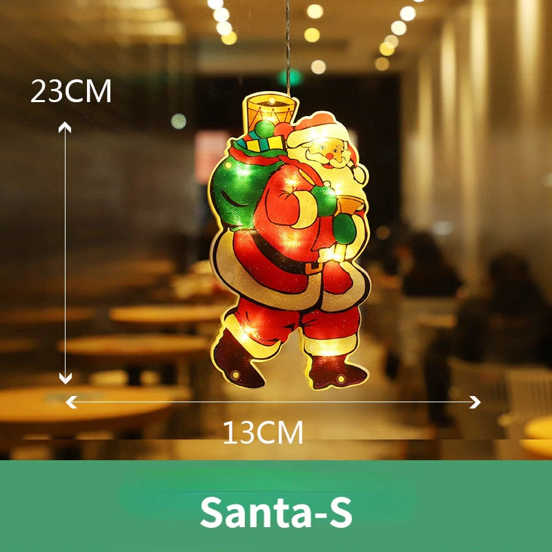 Flashing Christmas Decor Window Hanging Lights - Image 11