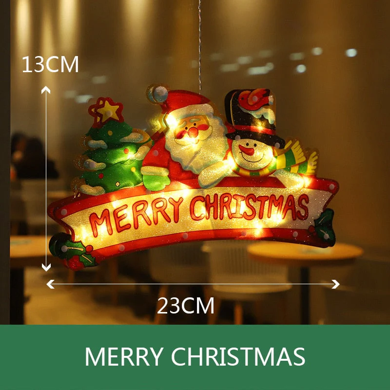 Flashing Christmas Decor Window Hanging Lights - Image 12
