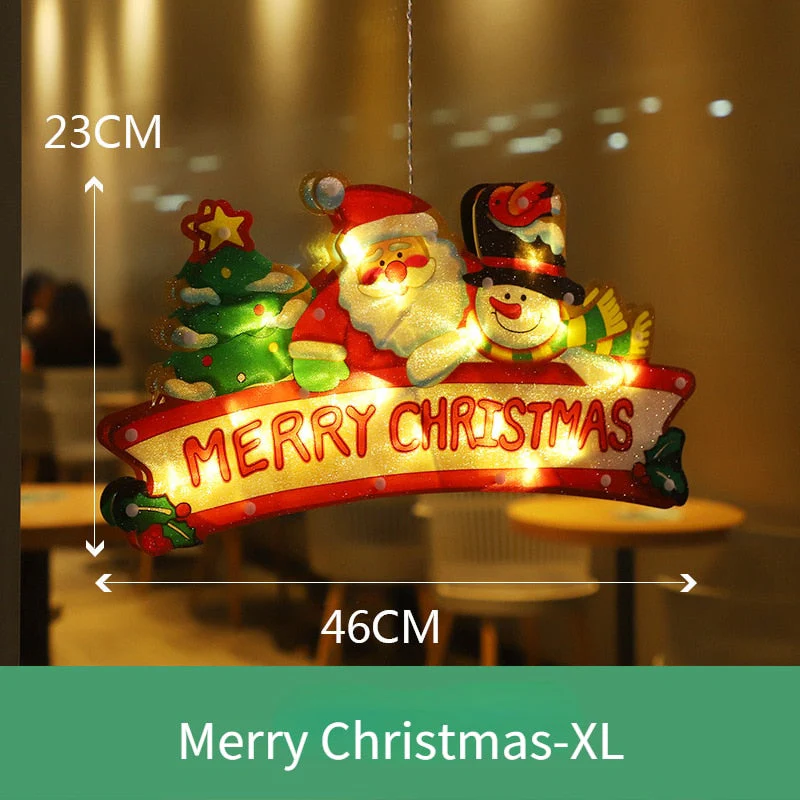Flashing Christmas Decor Window Hanging Lights - Image 14